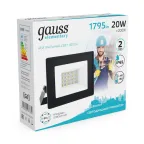 Прожектор светодиодный Elementary 20W 1745lm 4000К 200-240V IP65 черный LED 1/20 | 613100220 | Gauss