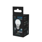 Лампа светодиодная Шар 6.5W 550lm 6500K E27 LED 1/10/100 | 105102307 | Gauss