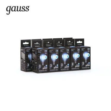 Лампа светодиодная Black LED Filament Шар E14 7W 580lm 4100K step dimmable | 105801207-S | Gauss