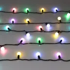 Светодиодная гирлянда ARD-BALL-CLASSIC-D23-10000-BLACK-80LED RGB (230V, 3.5W) | 025619 | Arlight