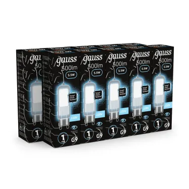 Лампа светодиодная Black LED G9 AC220-240V 5.5W 500lm 4100K Glass | 107809205 | Gauss