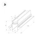 Трек встраиваемый MAG-TRACK-2538-FDW-1000 (BK) (Arlight, IP20 Металл, 3 года) | 036121 | Arlight