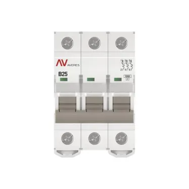 Выключатель автоматический AV-10 3P 25A (B) 10kA AVERES