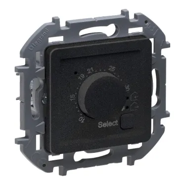 Термостат с внешним датчиком для тёплых полов INSPIRIA антрацит