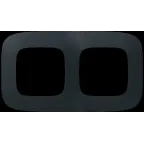 Valena ALLURE Рамка 2 поста матовый черный универсальная