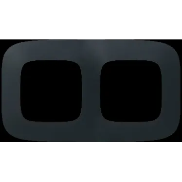 Valena ALLURE Рамка 2 поста матовый черный универсальная