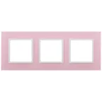 Рамка на 3 поста, стекло, Эра Elegance, розовый+бел, 14-5103-30