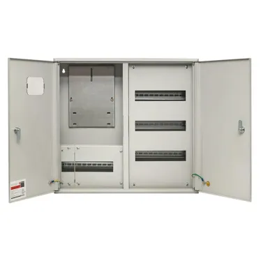 Щит учетно-распределительный навесной ЩРУн-3/48о IP31 двухдверный с окном 580х620х165