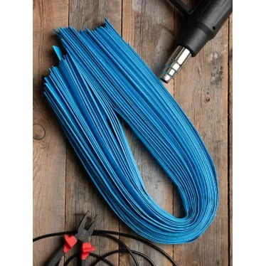 Трубка термоусаживаемая ТУТ нг 16/8 синяя в отрезках по 1м PROxima