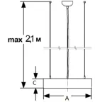 Светильник CYCLE P LED 1200 BL 4000K