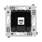 Avanti Телефонная розетка RJ-12 без шторки в стенуодинарная Черный квадрат