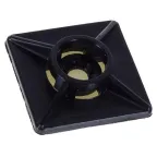 Площадка под хомут 19х19 нейлон черная самоклеящаяся (40шт)