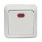Рим Выключатель одноклавишный с индикатором 10А белый