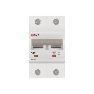 Автоматический выключатель ВА 47-125 2P 80А (D) 15кА PROxima