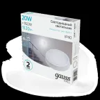 Светильник светодиодный ДБП 20 Вт 1520 лм 4000К AC 220В Белый IP40 круг D180х33мм Пластик ЖКХ HALL Gauss