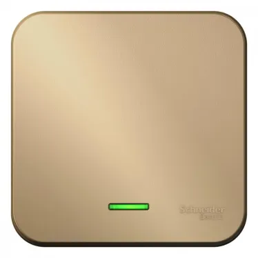 Выключатель BLANCA одноклавишный наружный (схема 1) с подсветкой 10A 250B титан