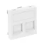 Корпус компьютерной розетки Modul45 тип С (прямой) 45x45 мм (белый)