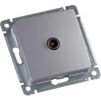 MASTER Розетка телевизионная оконечная скрытой установки, в рамку, серебро