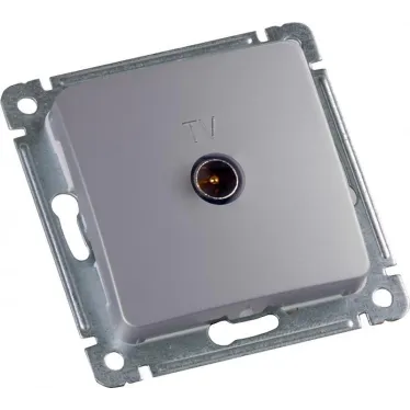 MASTER Розетка телевизионная оконечная скрытой установки, в рамку, серебро