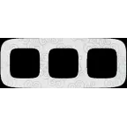 Valena ALLURE Рамка 3 поста Нарцисс хром универсальная