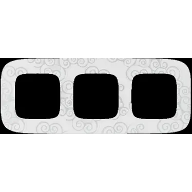 Valena ALLURE Рамка 3 поста Нарцисс хром универсальная