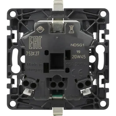 Valena IN MATIC Розетка силовая двойная 2х2К+З 16А 250В безвинтовые зажимы