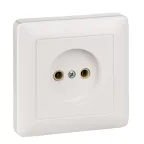 ХИТ Розетка скрытая без заземления 250В 10А белая