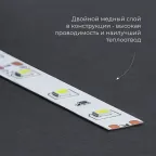 Лента светодиодная LS612/ 120SMD(2835)/м 9.6Вт/м 12V 5000*10*1.22мм 3000К, IP20 | 27730 | FERON