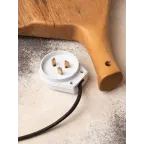 Вилка для разъема РШ-ВШ 32А 250В 2P+PE пластиковая бел.