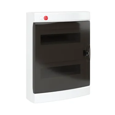 Щит распределительный навесной ЩРн-П-24 пластиковый с прозрачной дверью IP40 белый с клеммным блоком