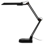 Светильник настольный с лампой PL на струбцине и с основанием черный NL-202-G23-11W-BK ЭРА