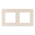 Рамка для розеток и выключателей Серия 12 12-5102-02 на 2 поста, Сатин, слоновая кость