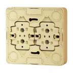 ЭТЮД Розетка четырехместная наружная без заземления без шторок 16А 250B сосна