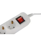 Удлинитель электрический 3 розетки с заземлением с выключателем 1,5м ПВС 3x1мм2 UDL-16-315-ES Greenline ЭРА