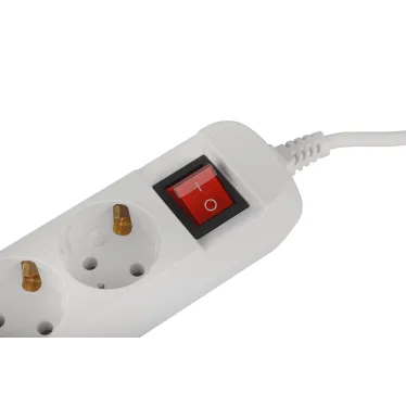 Удлинитель электрический 3 розетки с заземлением с выключателем 1,5м ПВС 3x1мм2 UDL-16-315-ES Greenline ЭРА