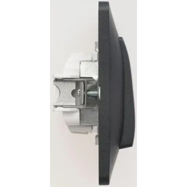 GLOSSA Выключатель двухклавишный сх.5 антрацит в сборе