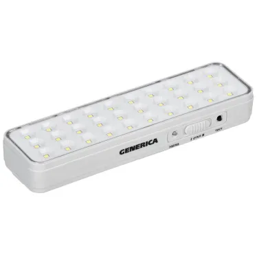 Светильник светодиодный аккумуляторный ДБА 1030 непостоянного действия 30LED 5ч 3Вт GENERICA