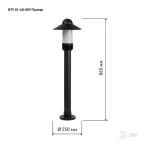 Светильник садово-парковый НТУ 01-60-009 Поллар напольный черный IP54 Е27 max60Вт h860мм