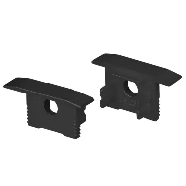 Заглушка SL-SLIM-H13M-F25 BLACK с отверстием (, Пластик)