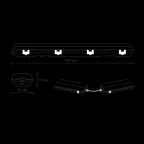 Светильник под светодиодную лампу ДСП 1хG13 AC 220В IP65 665х60х55мм Пластик сквозная проводка для лампы 600мм LITE Gauss