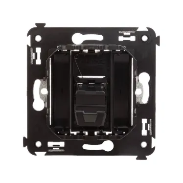 Avanti USB 2.0 розетка одинарная в стену, тип А-А, , Черный матовый