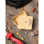 Коробка разветвительная КМР-030-030кг (78х78х26) с клеммником светлое дерево PROxima