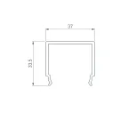 Экран ARH-WIDE-(B)-H20-2000 RCT Frost-PM | 018822 | Arlight