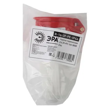 Розетка переносная 214 3Р+РЕ 16А 380В IP44 (10/120/2160) R-16-3P-PE-IP44