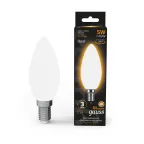 Лампа светодиодная Black LED Filament Свеча OPAL E14 5W 420lm 2700К | 103201105 | Gauss