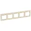 VALENA Рамка 5 постов горизонтальный монтаж слоновая кость/золото