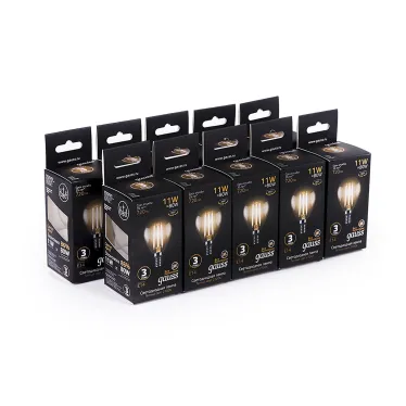 Лампа светодиодная Black LED Filament Шар E14 11W 720lm 2700K | 105801111 | Gauss