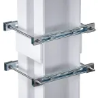 Обжимной комплект монтажных профилей тип 1, обхват конструкции габаритами 750 на 400 мм, для крепления 2 оболочек  , горячеоцинкованный | EX-D2TR0805U