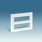 Накладка 2-х рядная с суппортами на 16 узких модулей, S82C, алюминий - алюминий