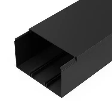 Кабель-канал черный 2-й замок в п/э 100х60 мм (8 м/уп)
